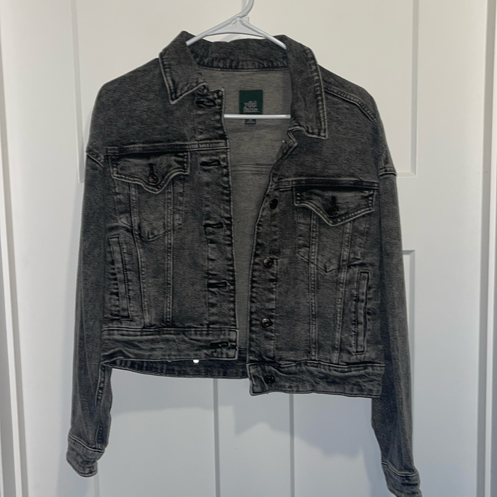 Washed Gray Jean Jacket
